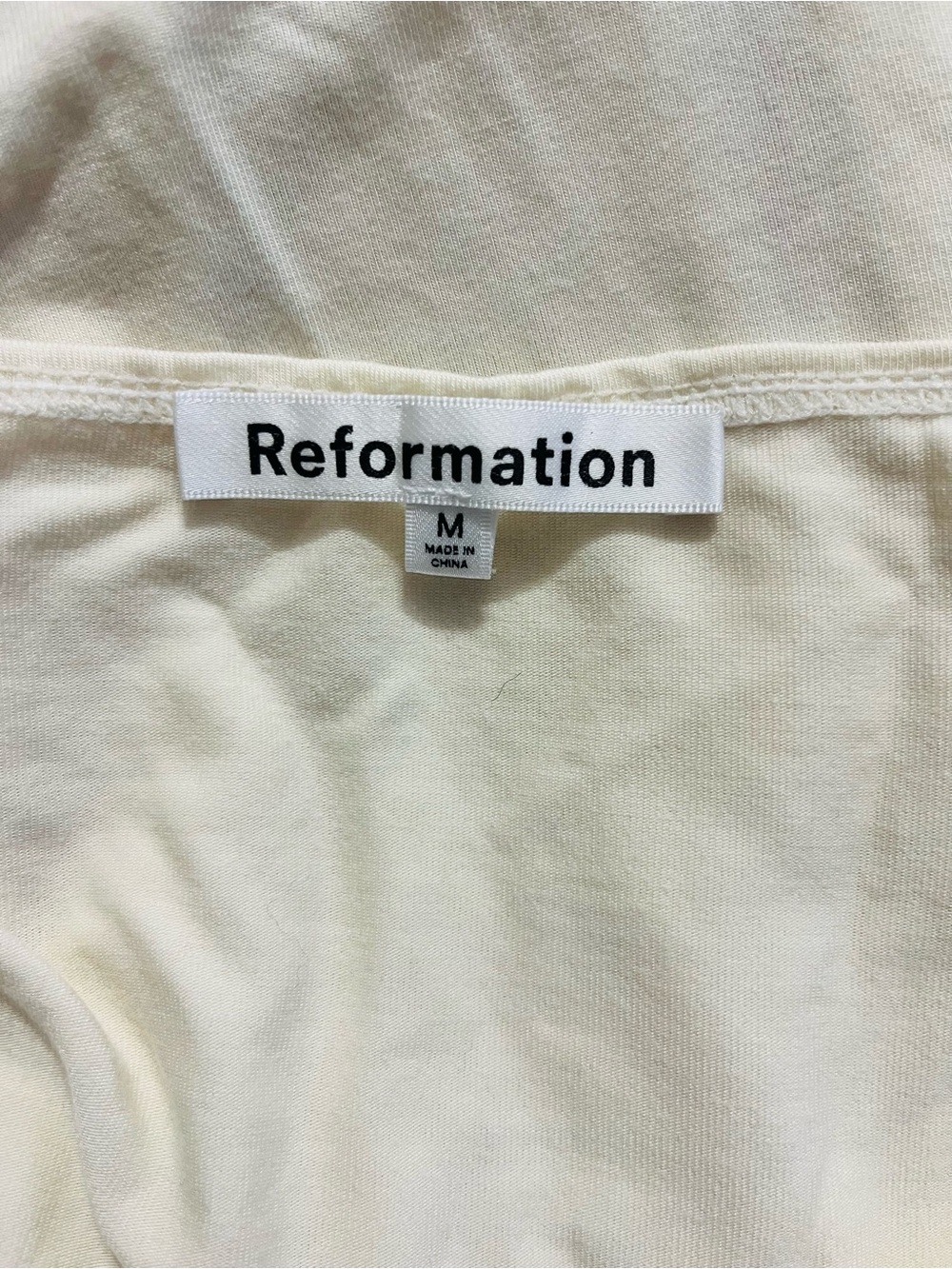Reformation Defina Knit Mini Dress - Sugar Sz M - Picture 9 of 10